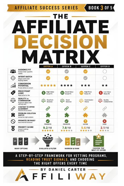Knjiga The Affiliate Decision Matrix Daniel Carter
