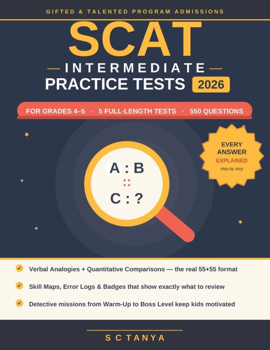 Книга SCAT Intermediate Practice Tests 2026 S C TANYA