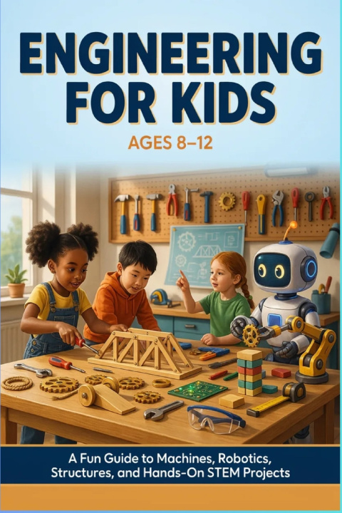 Kniha ENGINEERING FOR KIDS AGES 8-12 Oliver Hartstone
