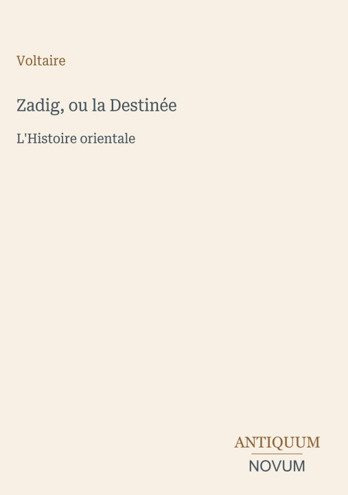 Książka Zadig, ou la Destinée 