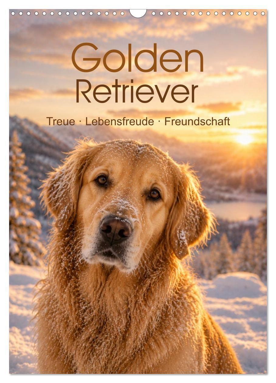 Naptár/Határidőnapló Golden Retriever - Treue, Lebensfreude und Freundschaft (Wandkalender 2027 DIN A3 hoch), CALVENDO Monatskalender Calvendo