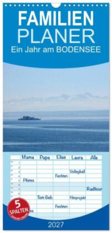 Kalender/agenda Familienplaner 2027 - Ein Jahr am BODENSEE mit 5 Spalten (Wandkalender, 21 x 45 cm) CALVENDO Calvendo