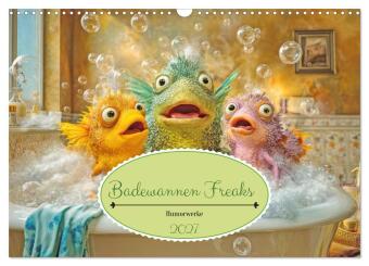 Kalender/agenda Badewannen Freaks - Humorwerke (Wandkalender 2027 DIN A3 quer), CALVENDO Monatskalender Calvendo