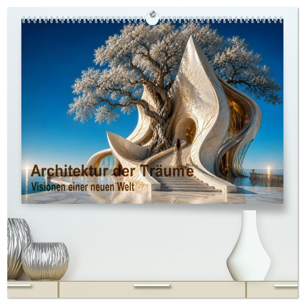 Kalender/agenda Architektur der Träume Visionen einer neuen Welt (hochwertiger Premium Wandkalender 2027 DIN A2 quer), Kunstdruck in Hochglanz Calvendo