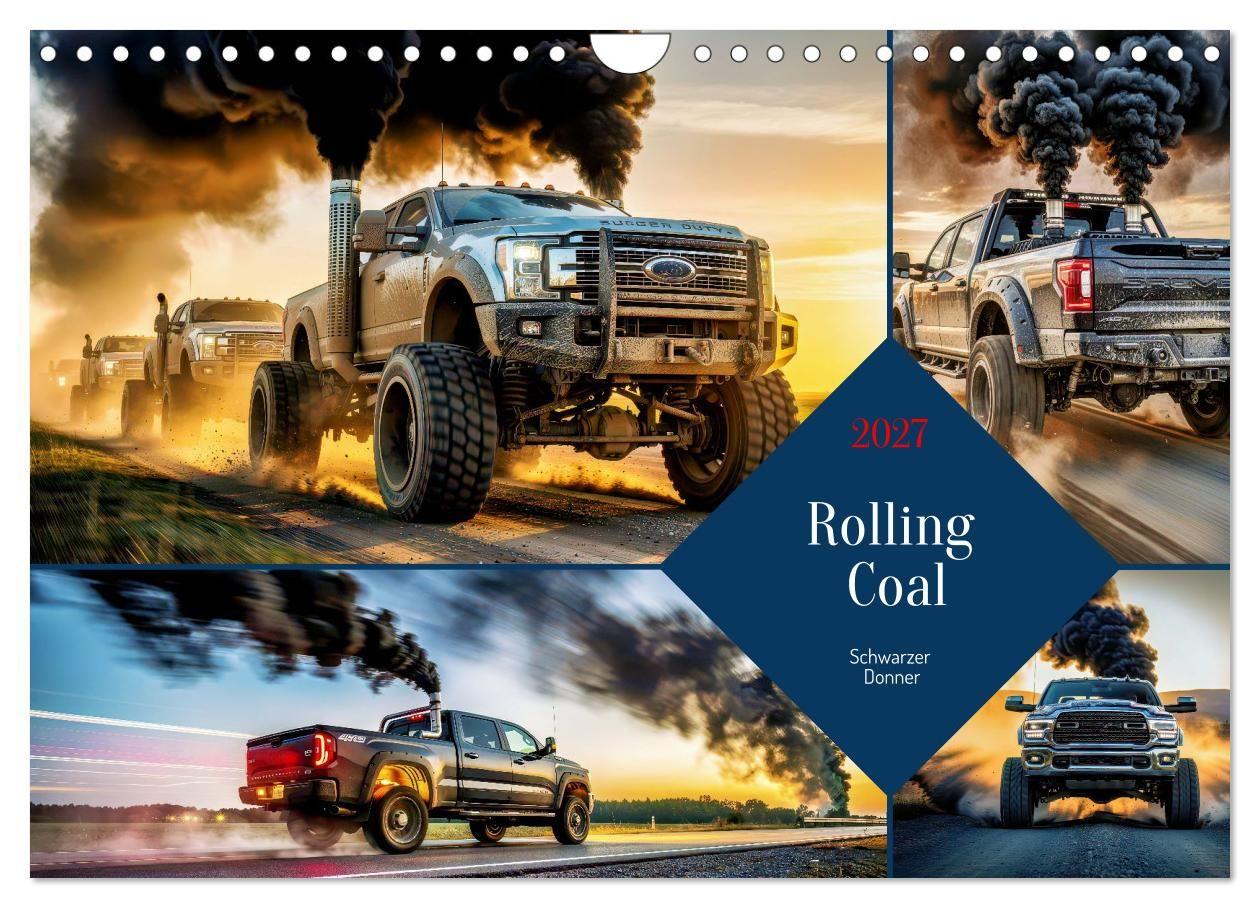 Naptár/Határidőnapló Rolling Coal (Wandkalender 2027 DIN A4 quer), CALVENDO Monatskalender Calvendo