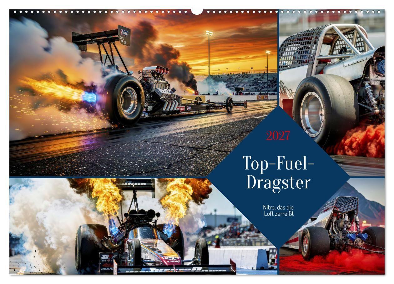 Kalender/Terminbuch Top-Fuel-Dragster (Wandkalender 2027 DIN A2 quer), CALVENDO Monatskalender Calvendo
