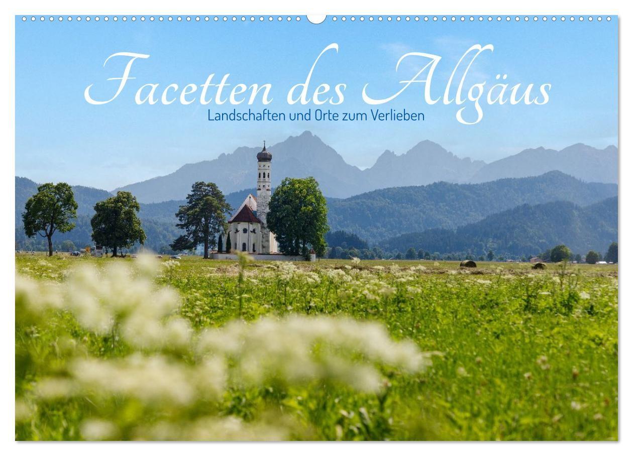 Naptár/Határidőnapló Facetten des Allgäus. Landschaften und Orte zum Verlieben (Wandkalender 2027 DIN A2 quer), CALVENDO Monatskalender Calvendo