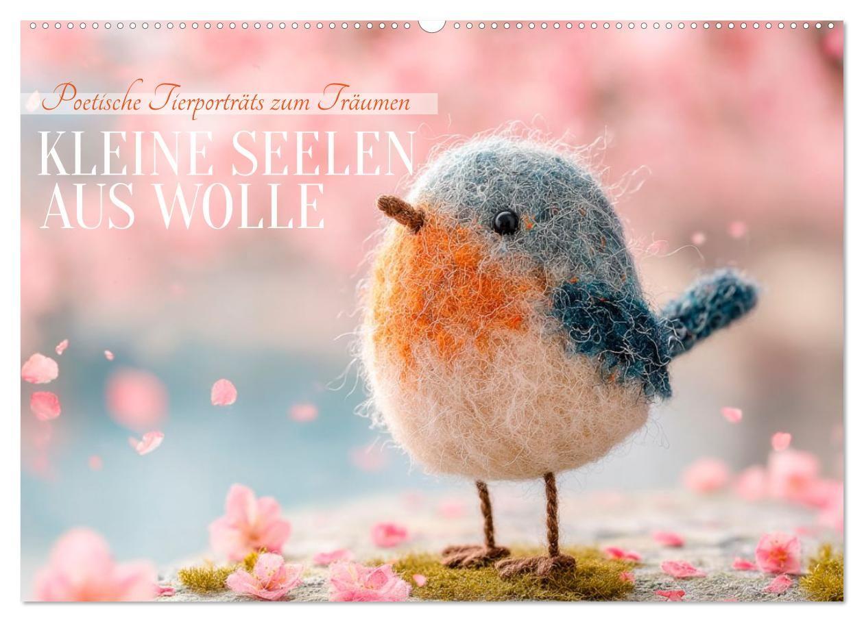 Kalender/Terminbuch Kleine Seelen aus Wolle (Wandkalender 2027 DIN A2 quer), CALVENDO Monatskalender Calvendo