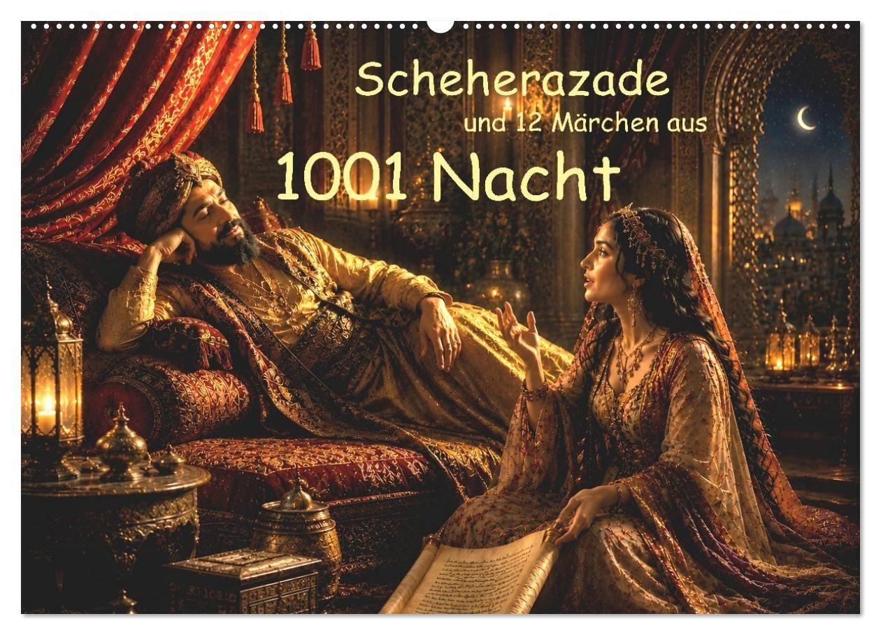 Kalendár/Diár Scheherazade und 12 Märchen aus 1001 Nacht (Wandkalender 2027 DIN A2 quer), CALVENDO Monatskalender Calvendo