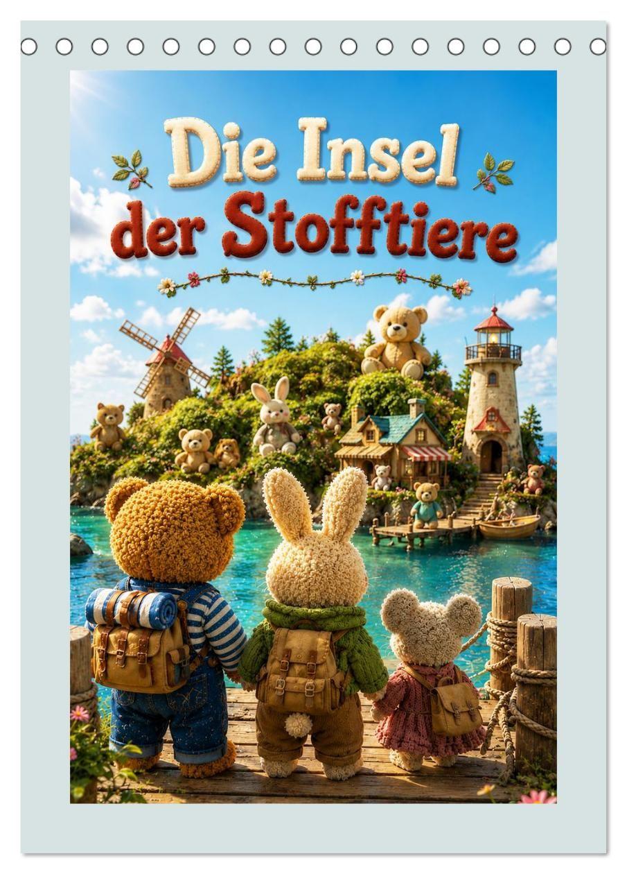 Kalendář/Diář Die Insel der Stofftiere (Tischkalender 2027 DIN A5 hoch), CALVENDO Monatskalender Calvendo