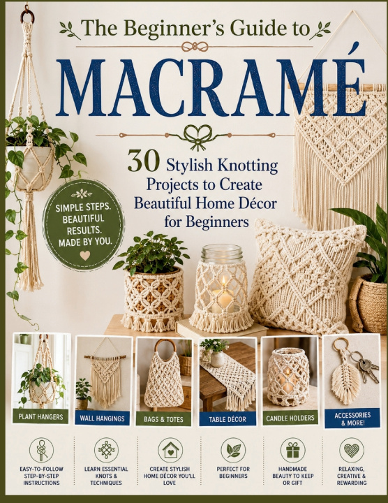 Livro The Beginner's Guide to Macramé Gina Heirloom