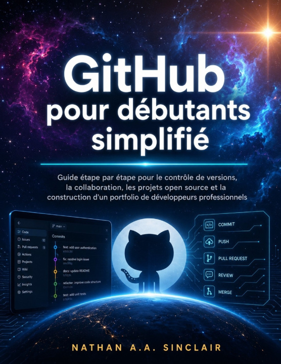 Boek GitHub pour débutants simplifié Nathan A.A. Sinclair
