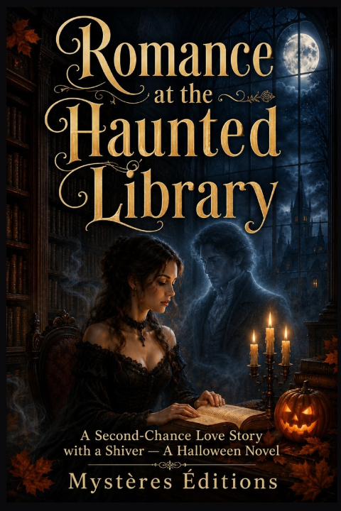 Carte Romance at the Haunted Library Mystères Éditions