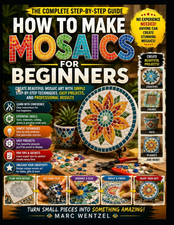 Libro How To Make Mosaics For Beginners Marc Wentzel