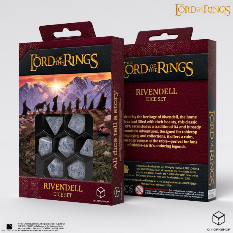 Spiel/Spielzeug Zestaw kości Władca Pierścieni. Rivendell - Kamień 