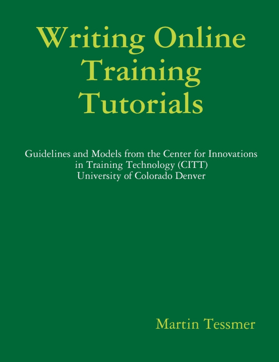 Libro Writing Online Tutorials Book Martin Tessmer
