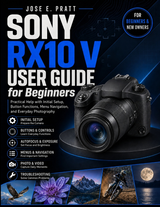 Libro SONY RX10 V User Guide for Beginners Jose E. Pratt