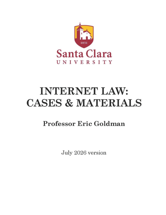 Buch Internet Law Eric Goldman