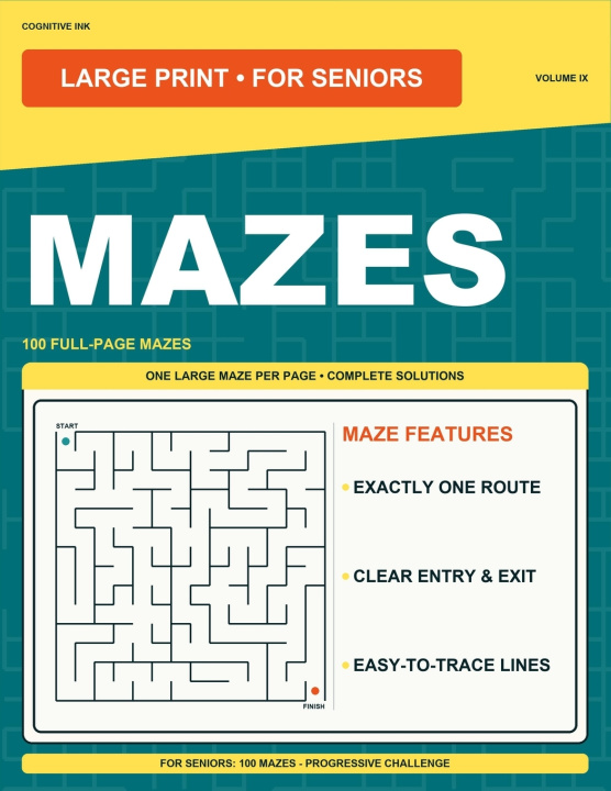 Buch Large Print Mazes Volume IX Cognitive Ink