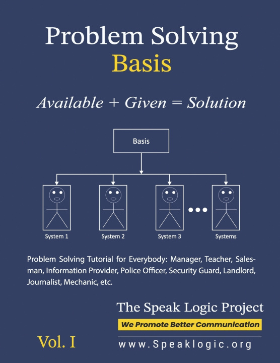 Book Problem Solving Basis Available + Given = Solution, Vol. I Speak Logic Project