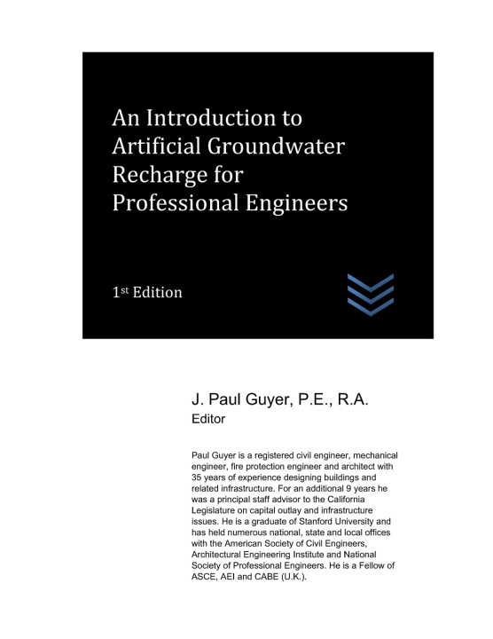 Książka An Introduction to Artificial Groundwater Recharge for Professional Engineers J. Paul Guyer