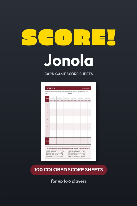 Kniha Score! Jonola Score Sheets Craig Lingard