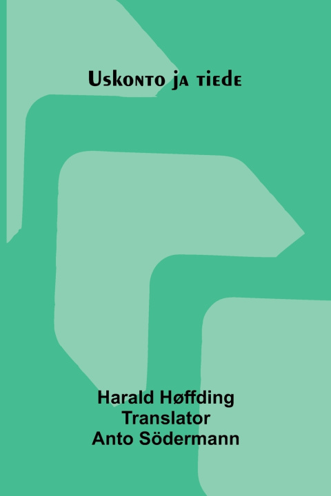 Buch Uskonto ja tiede Harald Høffding