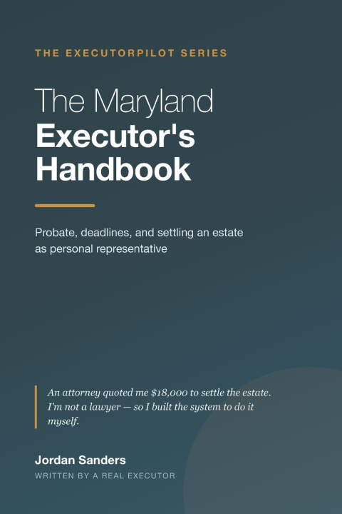Könyv The Maryland Executor's Handbook Jordan Sanders