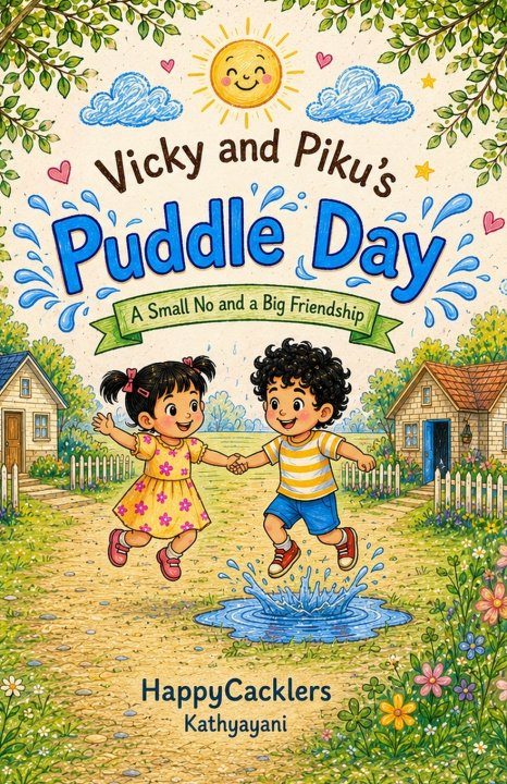 Livro Vicky and Piku's Puddle Day HappyCacklers Kathyayani