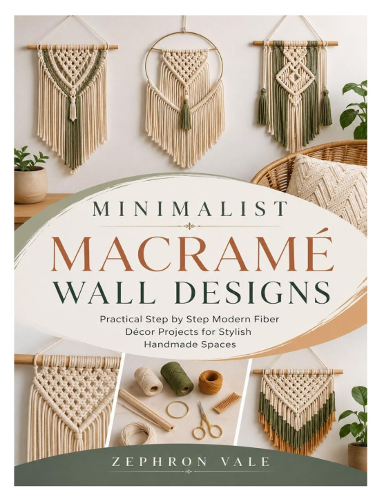 Livro MINIMALIST MACRAMÉ WALL DESIGNS Zephron Vale