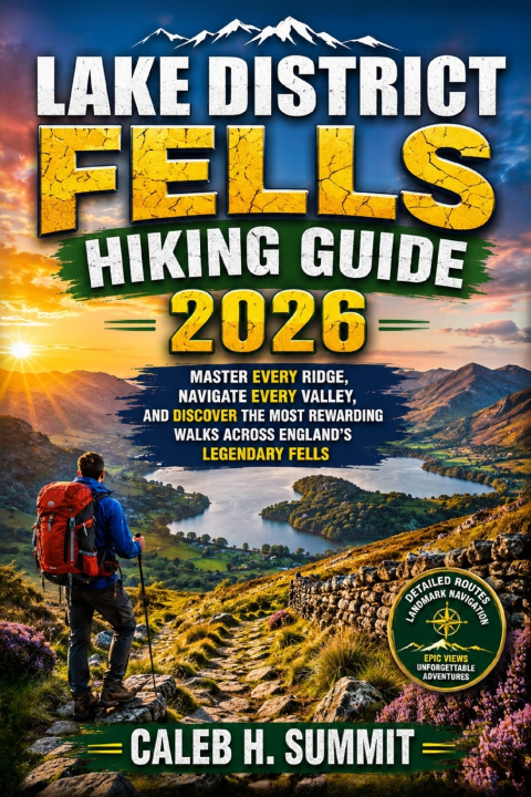 Carte LAKE DISTRICT FELLS HIKING GUIDE 2026 CALEB H. SUMMIT