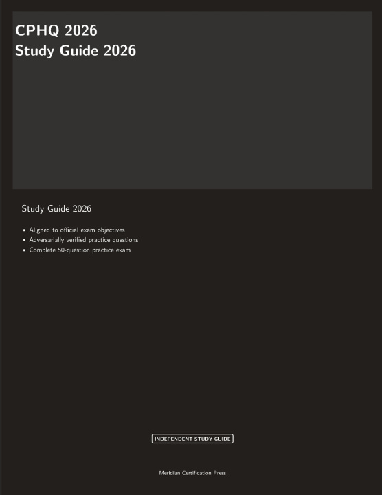 Buch CPHQ 2026 Study Guide Meridian Certification Press