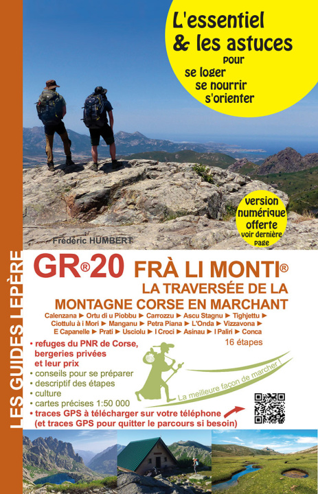 Livro GR20 La traversEe de la montagne corse en marchant F.HUMBERT F.LEPERE