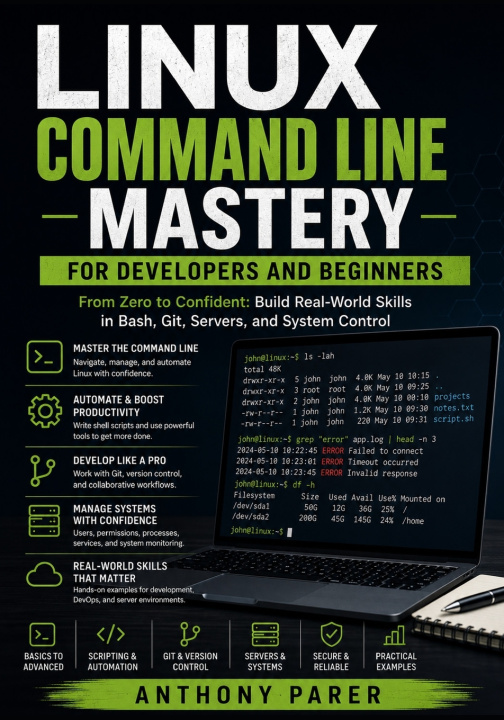 Kniha LINUX COMMAND LINE MASTERY FOR DEVELOPERS AND BEGINNERS ANTHONY PARER