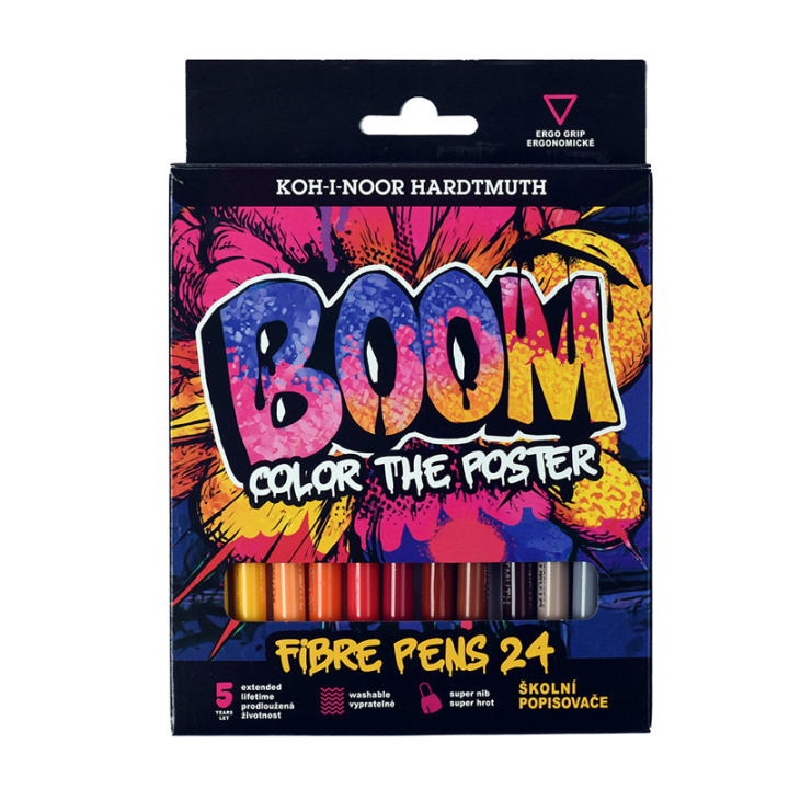 Libro Flamastry BOOM w kartoniku 24 kolory 