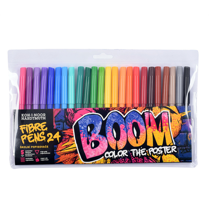 Buch Flamastry BOOM 24 kolory 