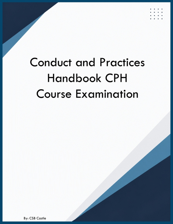 Buch Conduct and Practices Handbook CPH Course Examination CSB Castle