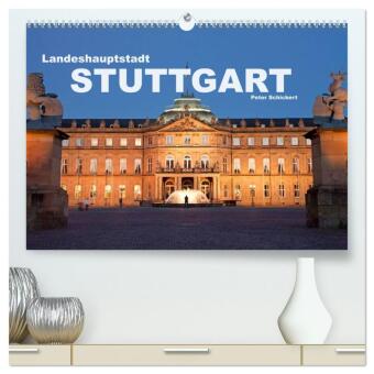 Naptár/Határidőnapló Landeshauptstadt Stuttgart (hochwertiger Premium Wandkalender 2027 DIN A2 quer), Kunstdruck in Hochglanz Calvendo