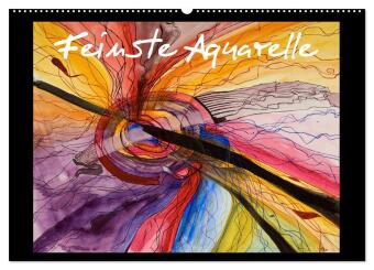 Naptár/Határidőnapló Feinste Aquarelle (Wandkalender 2027 DIN A2 quer), CALVENDO Monatskalender Calvendo