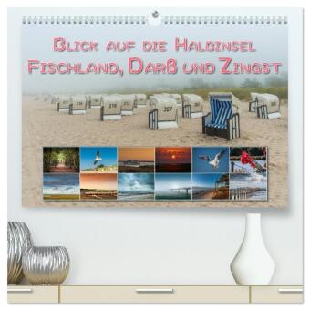Kalender/agenda Blick auf die Halbinsel Fischland, Darß und Zingst (hochwertiger Premium Wandkalender 2027 DIN A2 quer), Kunstdruck in Hochglanz Calvendo