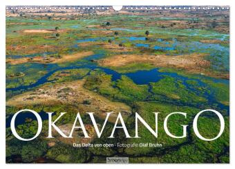 Naptár/Határidőnapló Okavango - Das Delta von oben (Wandkalender 2027 DIN A3 quer), CALVENDO Monatskalender Calvendo