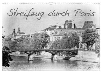 Kalender/Terminbuch Streifzug durch Paris (Wandkalender 2027 DIN A3 quer), CALVENDO Monatskalender Calvendo