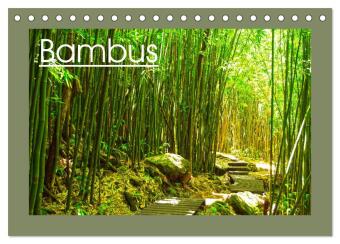 Календар/тефтер Bambus (Tischkalender 2027 DIN A5 quer), CALVENDO Monatskalender Calvendo