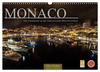 Naptár/Határidőnapló Monaco - Das Fürstentum an der französischen Mittelmeerküste (Wandkalender 2027 DIN A3 quer), CALVENDO Monatskalender Calvendo
