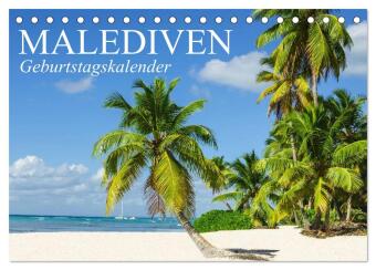 Calendario/Diario Malediven (Tischkalender 2027 DIN A5 quer), CALVENDO Monatskalender Calvendo