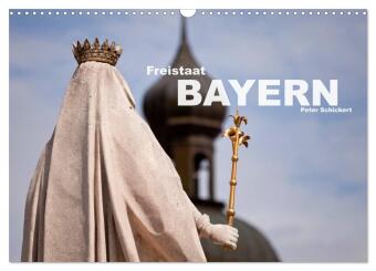 Kalendár/Diár Freistaat Bayern (Wandkalender 2027 DIN A3 quer), CALVENDO Monatskalender Calvendo