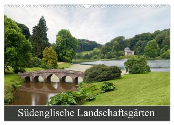 Kalender/agenda Südenglische Landschaftsgärten (Wandkalender 2027 DIN A3 quer), CALVENDO Monatskalender Calvendo