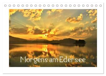 Naptár/Határidőnapló Morgens am Edersee (Tischkalender 2027 DIN A5 quer), CALVENDO Monatskalender Calvendo