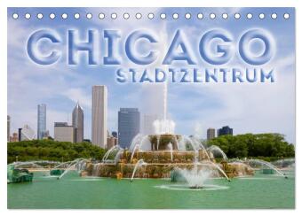Naptár/Határidőnapló CHICAGO Stadtzentrum (Tischkalender 2027 DIN A5 quer), CALVENDO Monatskalender Calvendo
