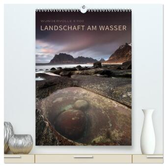 Naptár/Határidőnapló LANDSCHAFT AM WASSER (hochwertiger Premium Wandkalender 2027 DIN A2 hoch), Kunstdruck in Hochglanz Calvendo